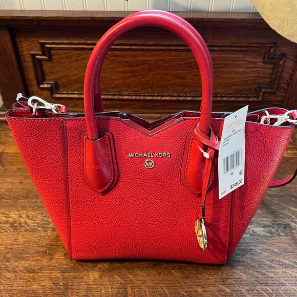 MICHAEL KORS Bright Red Leather Crossbody - Picture 4 of 14